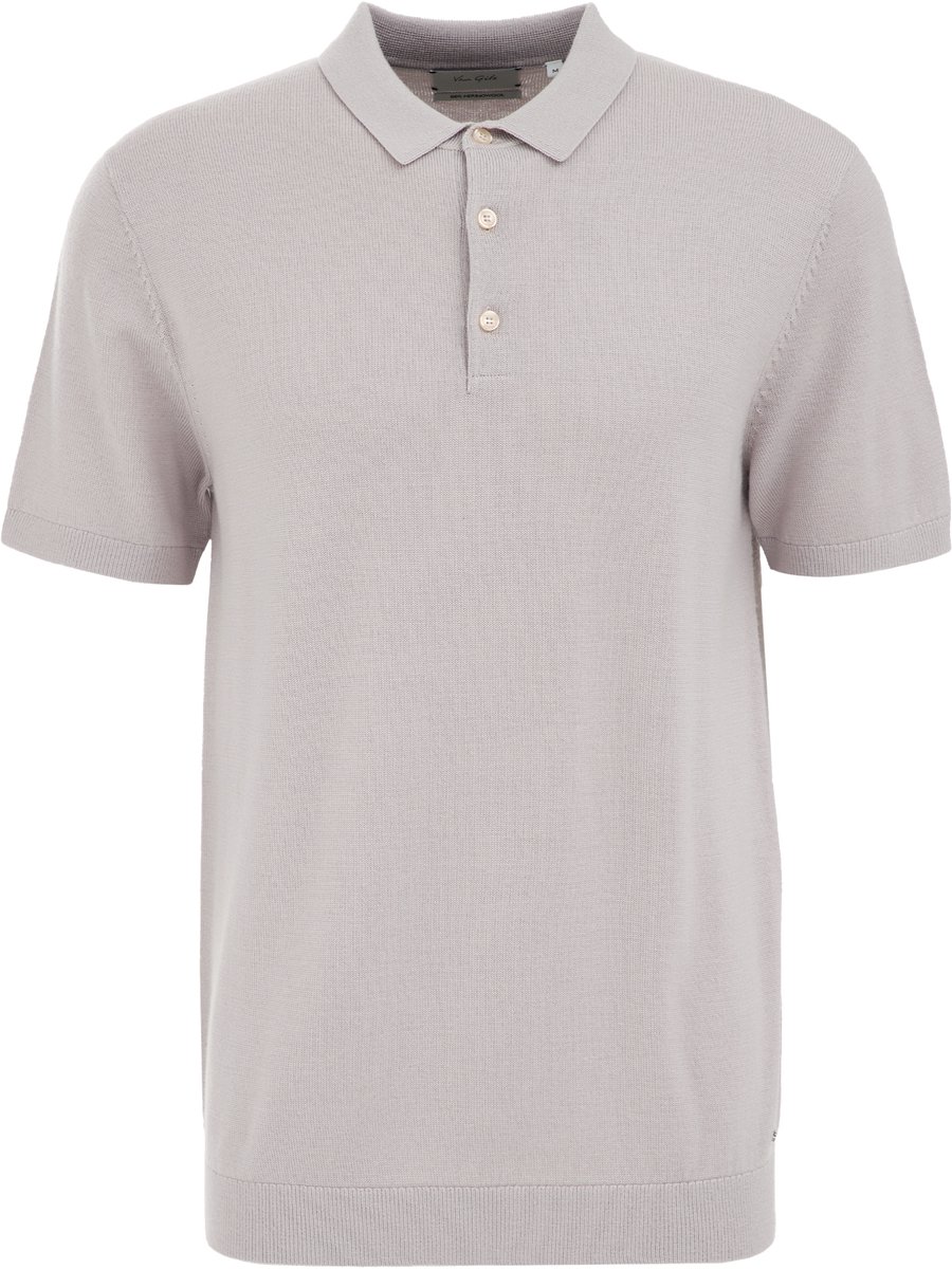 Van Gils Heren Regular fit fijngebreide polo van merinowol