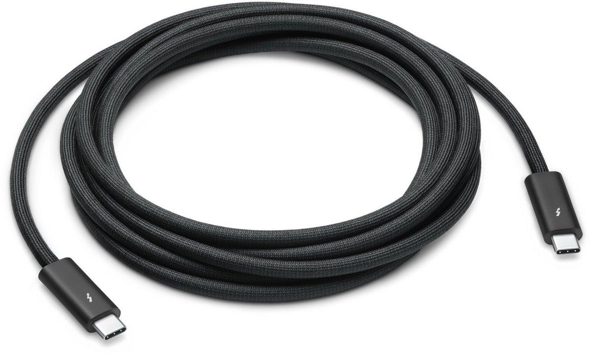 Apple Thunderbolt 4 Pro (3 M) Thunderbolt-kabel 3 M Zwart