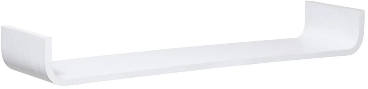 5Five® 5five Wandplankje/boekenplankje Fixy - wit - lamellen hout look - 80 x 20 x 10 cm