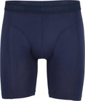 Donkerblauwe lange herenshorts van Ten Cate, voorkant, met elastische tailleband.
