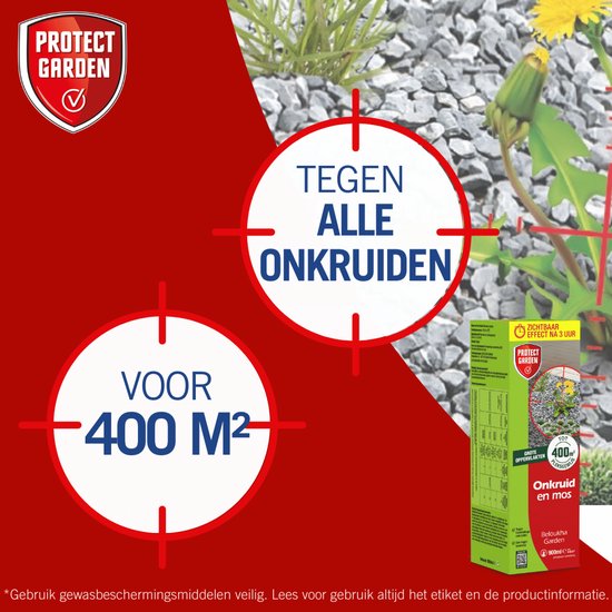 Protect Garden Beloukha Garden Onkruidbestrijder - 900 ml - Onkruid en Mos Bestrijdingsmiddel - Binnen 3 uur Resultaat - Hoog geconcentreerd — afbeelding 3