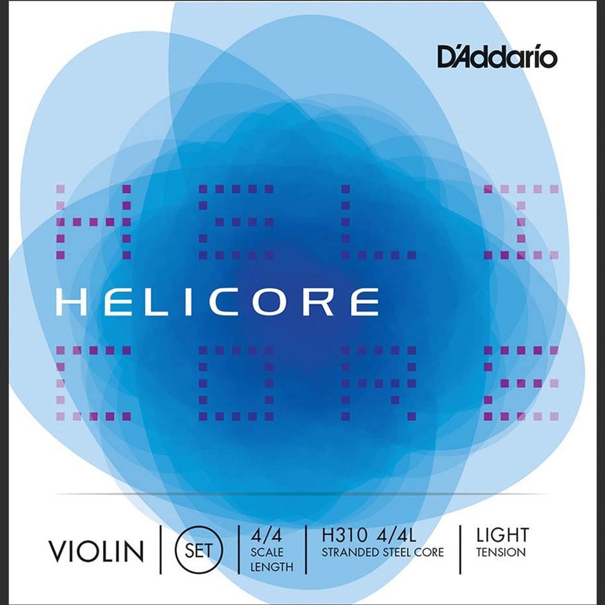 D'Addario H310-44L violin string set 4/4, light, with tin-plated high-carbon plain steel E-1 string