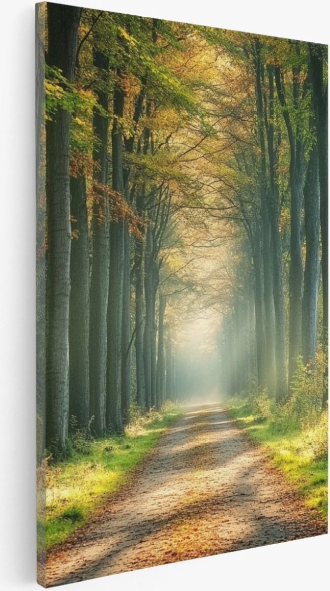 Saammp Canvas Schilderij - Natuur - Tijger tussen de roze bloemen - landschap - 75x100 - Foto op canvas - Wanddecoratie - Muurdecoratie Woonkamer - Slaapkamer decoratie - Canvas Print Multicolor