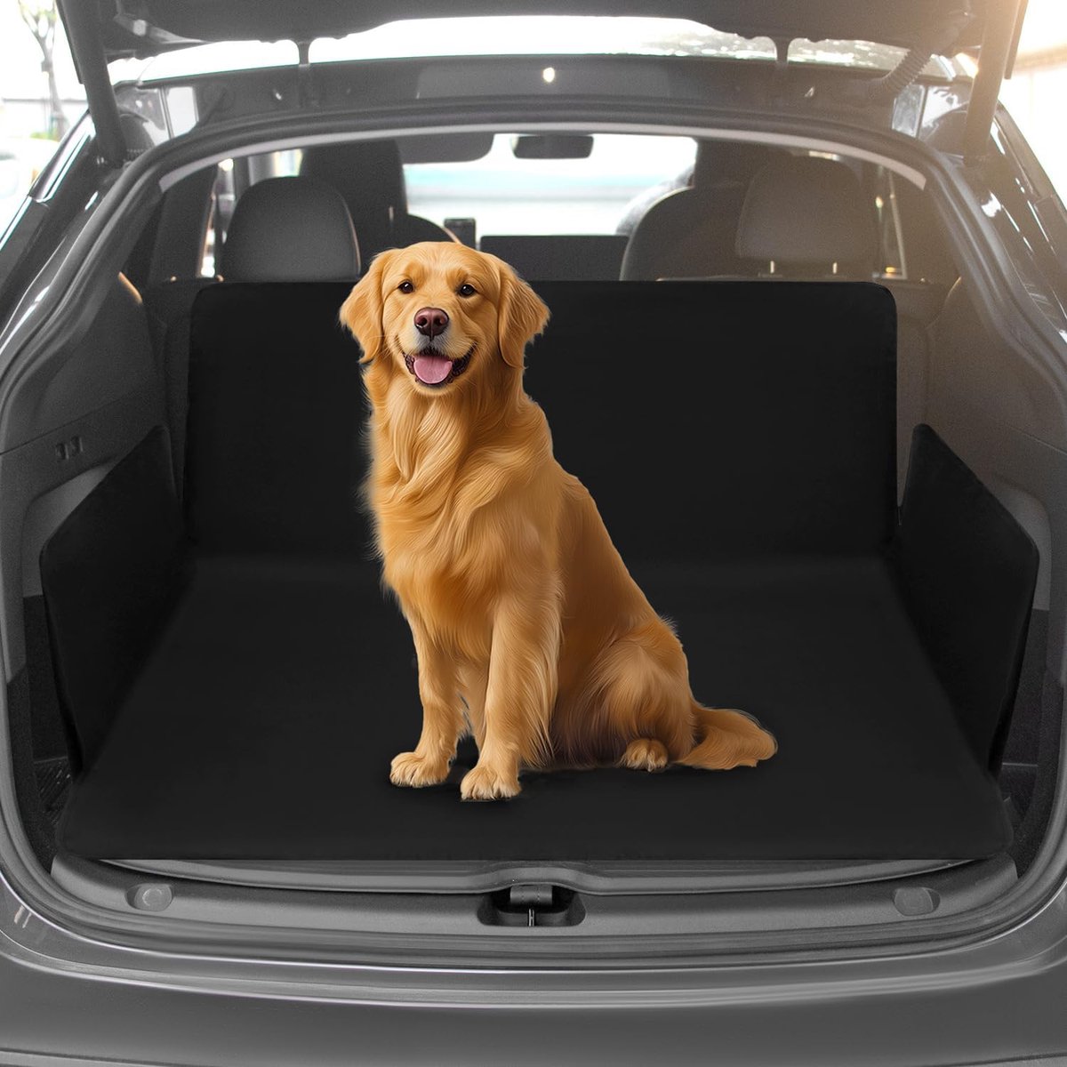 Candala Kofferbakbeschermering voor Hond, 600D Oxford Waterdichte Kofferbakbeschermingsmat met Zijbescherming, Kofferbakbescherming Universele