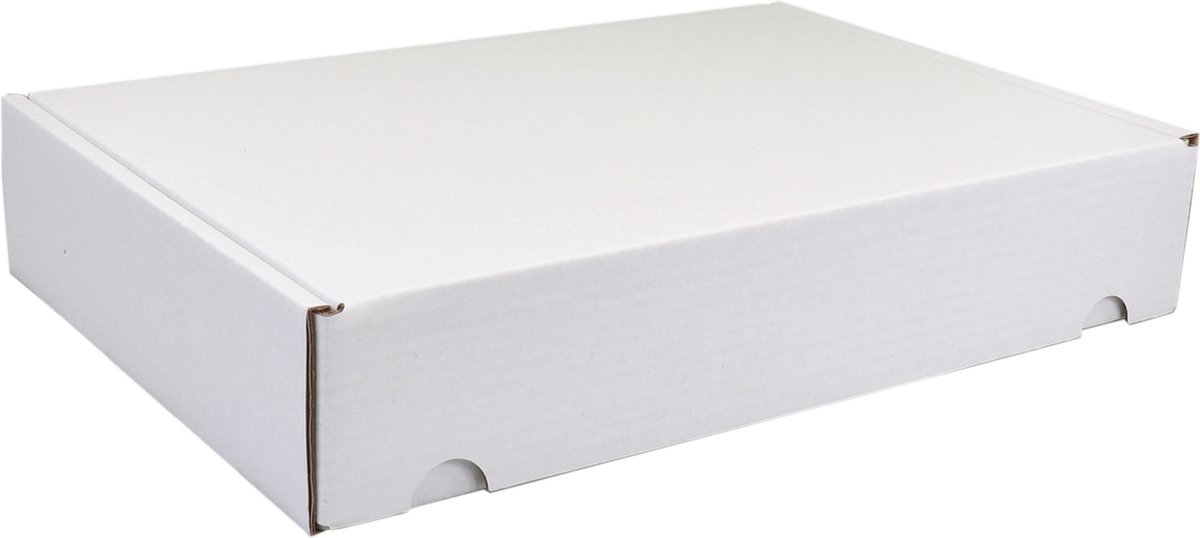 Postpakketdoos Golfkarton met deksel 315x215x60mm A4 wit