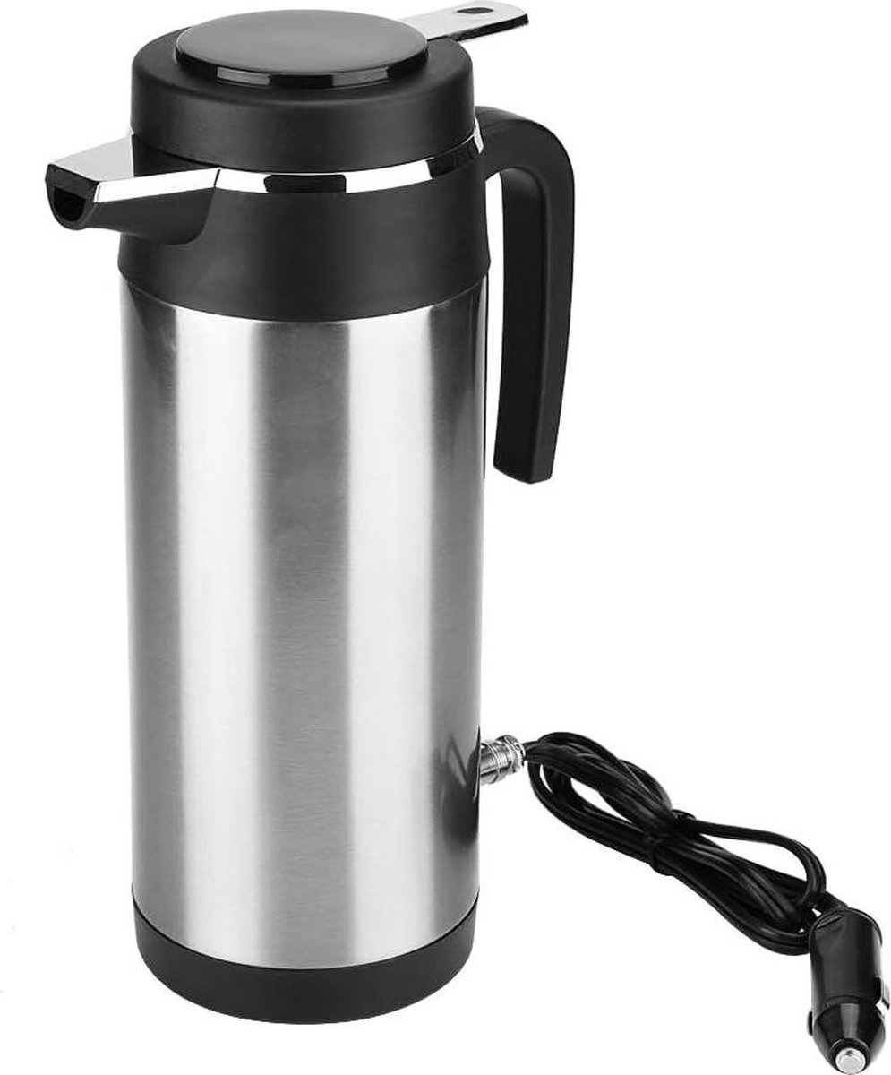 Hervidor de agua 1200 ml 12 V / 24 V acero inoxidable - Termo eléctrico de viaje - Camiones