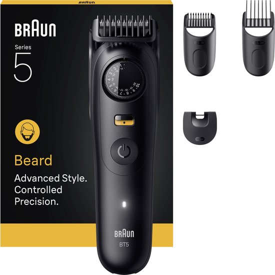 Braun Baardtrimmer Series 5 BT5520 + 4 Tools - 40 Lengtes - Scherp Scheerblad - Zwart