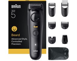 Braun Baardtrimmer Series 5 BT5560 + 8 Tools - Scherp Scheerblad - 40 Lengtes - Zwart