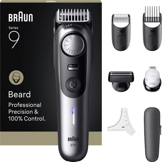 Braun Baardtrimmer Series 9 BT9520 +7 Tools - ProBlade - 52 Lengtes - Chroom