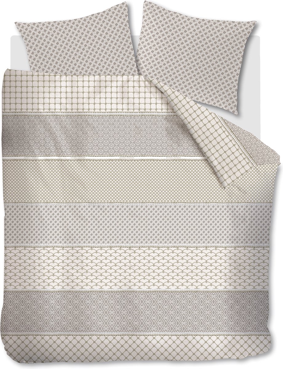 Riviera Maison Ropes dekbedovertrek - Lits-Jumeaux - 240x200/220 - Taupe