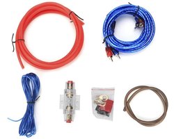 Amp Wiring Set for Car Audio System - 10GA Power Amplifier Subwoofer Speakers Replacement Zinc Alloy Wire Kit