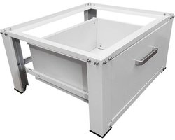 IVOL Wasmachine Verhoger met Lade - Wit - Wasmachine opbouwmeubel - ook geschikt voor droger