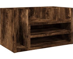 vidaXL Opbergvakken - Bureau Organizer - Bureau organiser 44,5x24x25 cm bewerkt hout gerookt eikenkleur - Houten Bureauorganizer - Bureauinrichting - Kantoormeubilair