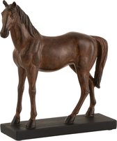 J-Line decoratie Paard - polyresin - bruin - small