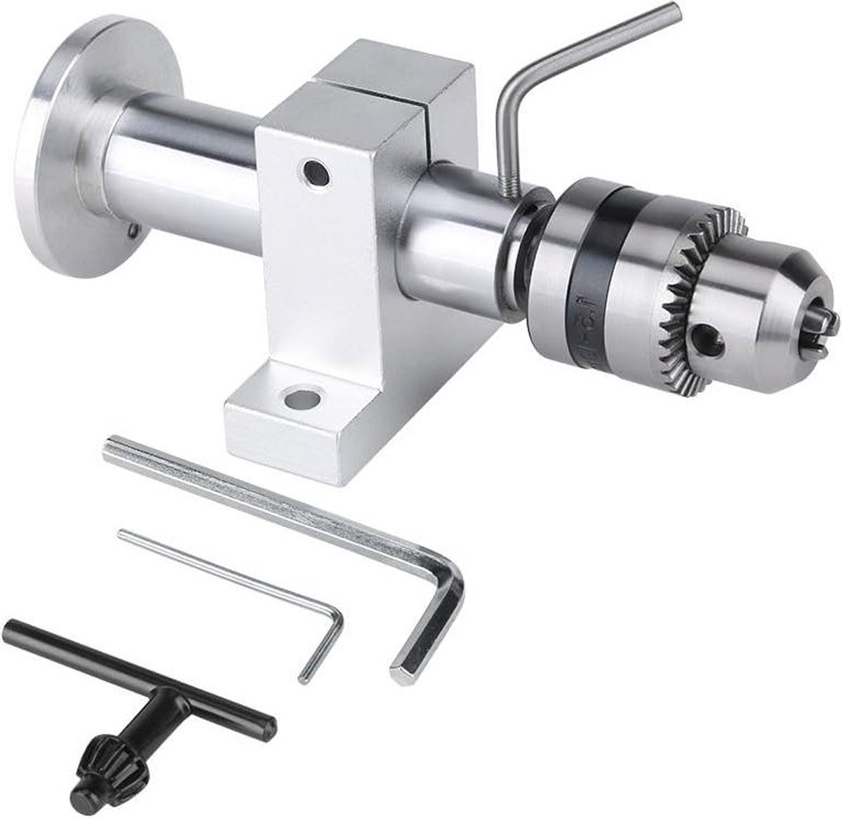 Draaibank DIY houtbewerking - Nauwkeurige live revolving center boorhouder - Schroefsleutel gereedschap - Accessoires .