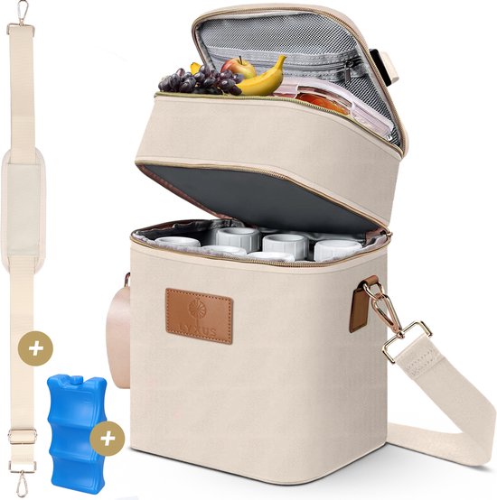 Lyxus® Sac Isotherme Lait Maternel - Sac à Pompe pour Allaitement, Bébé et Déjeuner - Pompe - Pratique et Élégant