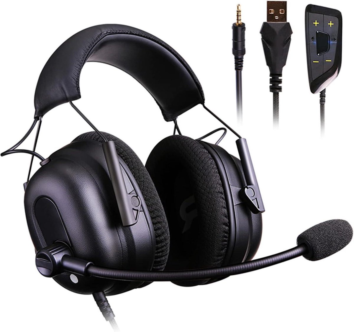 Stereo Gaming Headset voor PS5 Switch PC Gamers - G936 7.1 Virtual Surround Sound Ruisonderdrukkende Microfoon Zwart .