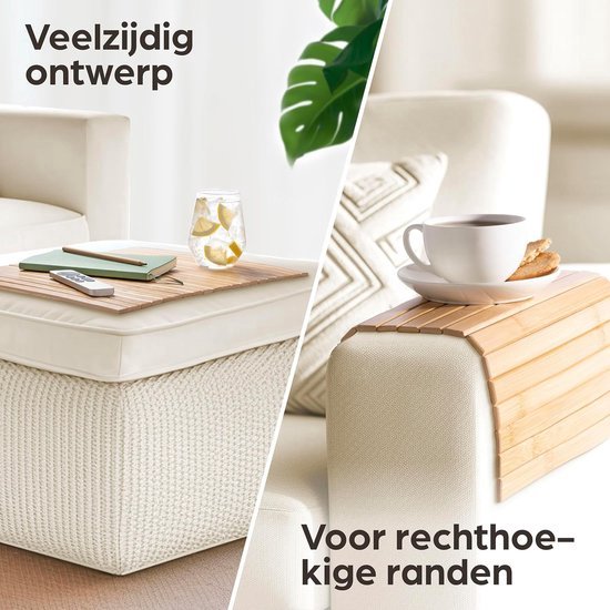 Euablfo Natural Bankovertrek, armleuning, sofa, dienblad, armleuning, bankplank, huisorganizer, plaats afstandsbediening