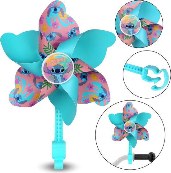 Fanions Guidon Vélo Lilo & Stitch - Multicolore - Décoration Amusante Pour Vélo D'enfant