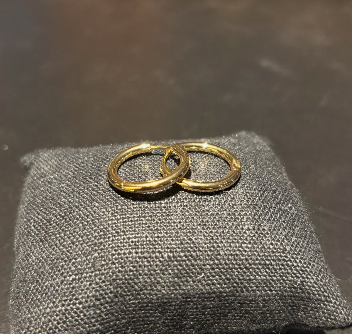No-Fade Goud Stijl Medium Size Cirkel Oorbellen - Sieraden voor Heren en Dames - Waterproof