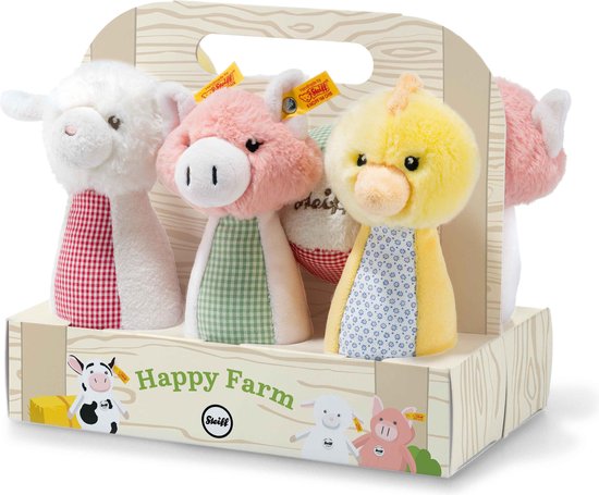 Afbeelding van het spel Steiff baby Happy Farm skittles set, multicoloured - 20cm