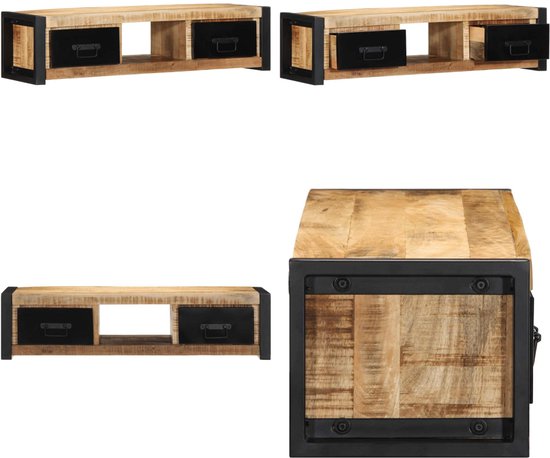 vidaXL TV-meubel Gerecycled Massief Hout - 140x30x45cm - Industriële stijl - Kast