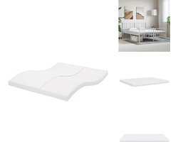 vidaXL Schuimmatras - Schuimmatrassen - Matras - Bedmatras - Schuimmatras 7 zones hardheid 20 ILD 160x200 cm wit