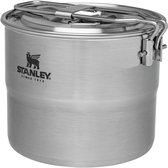 Stanley Adventure Stainless Steel Camping Kookset voor Twee Personen - 6 Delige Kook Set Met Kommen en Sporks - Roestvrijstalen Pan met Deksel - Voor Backpacken, Hiken En Kamperen
