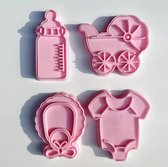 UOPJDD 2 x uitsteekvormen voor baby's en schrapers, 1 stuk