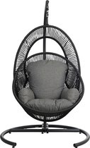 Bol.com Tim hangstoel met kussen zwart grijs. aanbieding