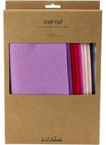 Creativ Company hobbyvilt A4 paars en roze harmonie knutselvilt.