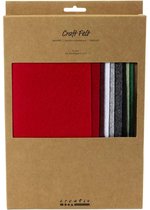 Creativ Company hobbyvilt A4 kerst vilt knutselmateriaal multicolor.