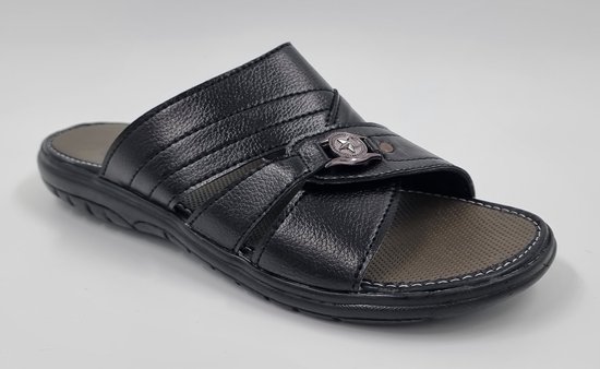 VIVO - Slippers pour homme - Grandes pointures - Zwart - Taille 46