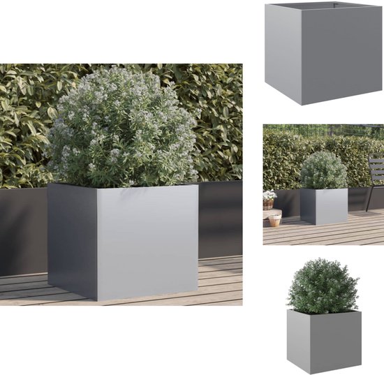 VidaXL plantenbak verhoogd 240x40x77cm gegalvaniseerd staal antraciet