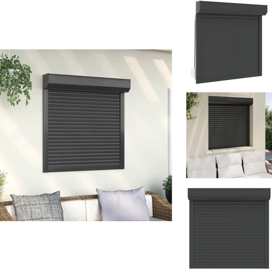 Dutchblinds® Houten Jaloezieën - 50mm - Antraciet - 220 X 175 Cm Raamdecoratie Op Maat