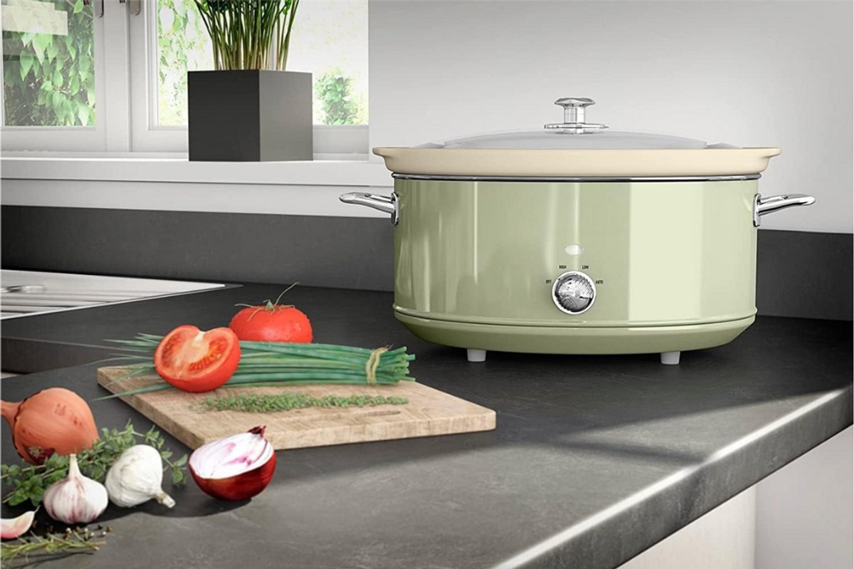 Afbeelding 3 van Slowcooker - Hotpot - Elektrische Slowcooker - Binnenpan - Keramische Binnenpan - Warmhoudfunctie - Snelkookpan - Rijstkoker - RVS