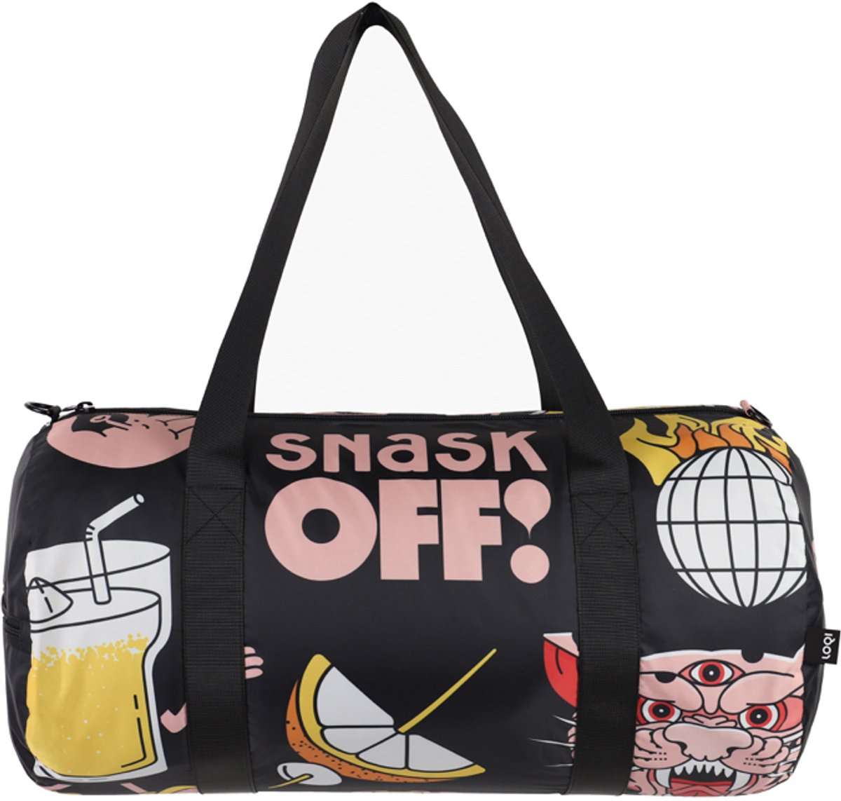 LOQI Weekender Large - Tiger Snake Beer Black gerecycled
