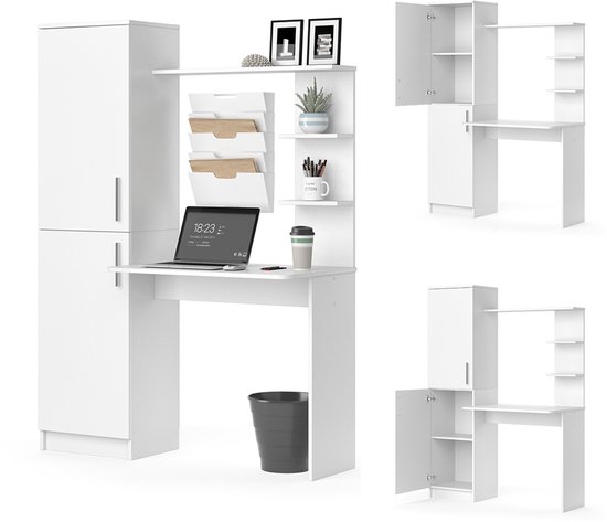 Vicco Bureau Tessa, Wit, 122,9 x 52 cm