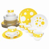Bol.com MamboCat 30-delig combinatieservies PULA GEEL porselein 6 personen aanbieding