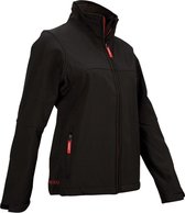 Avento Softshell Jack - Dames - Zwart/Rood - 42