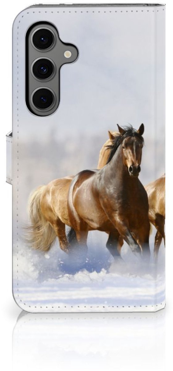 Samsung Galaxy S24 FE Telefoonhoesje met Pasjes Paarden