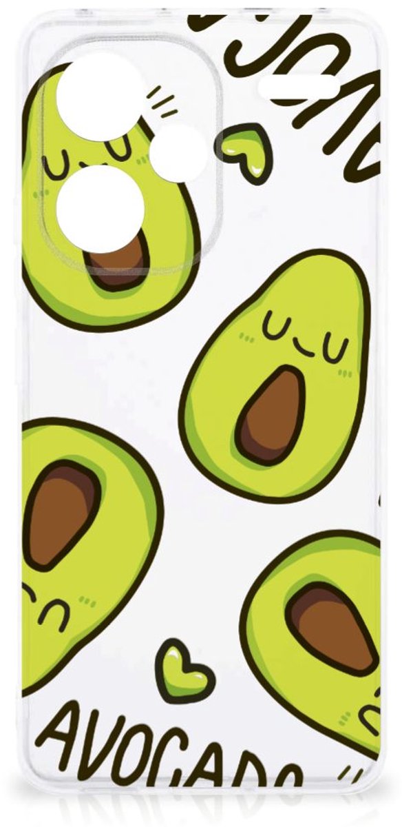 Xiaomi Redmi Note 13 Pro Plus Telefoonhoesje met Naam Avocado Singing