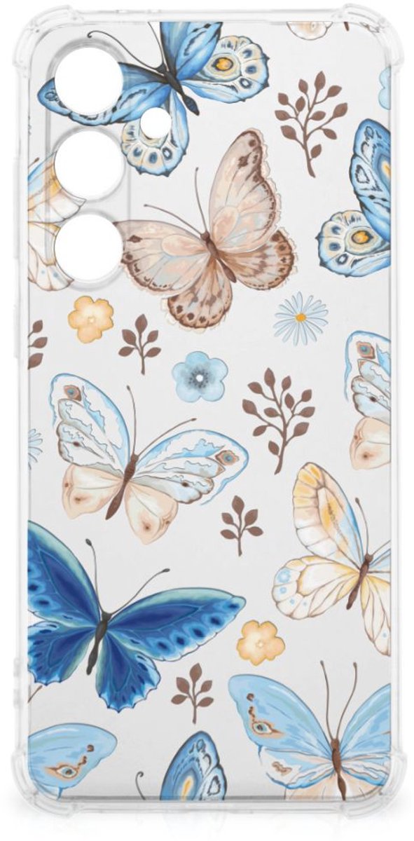 TPU Case Anti-Shock voor Case Anti-shock voor Samsung Galaxy S24 FE Vlinder