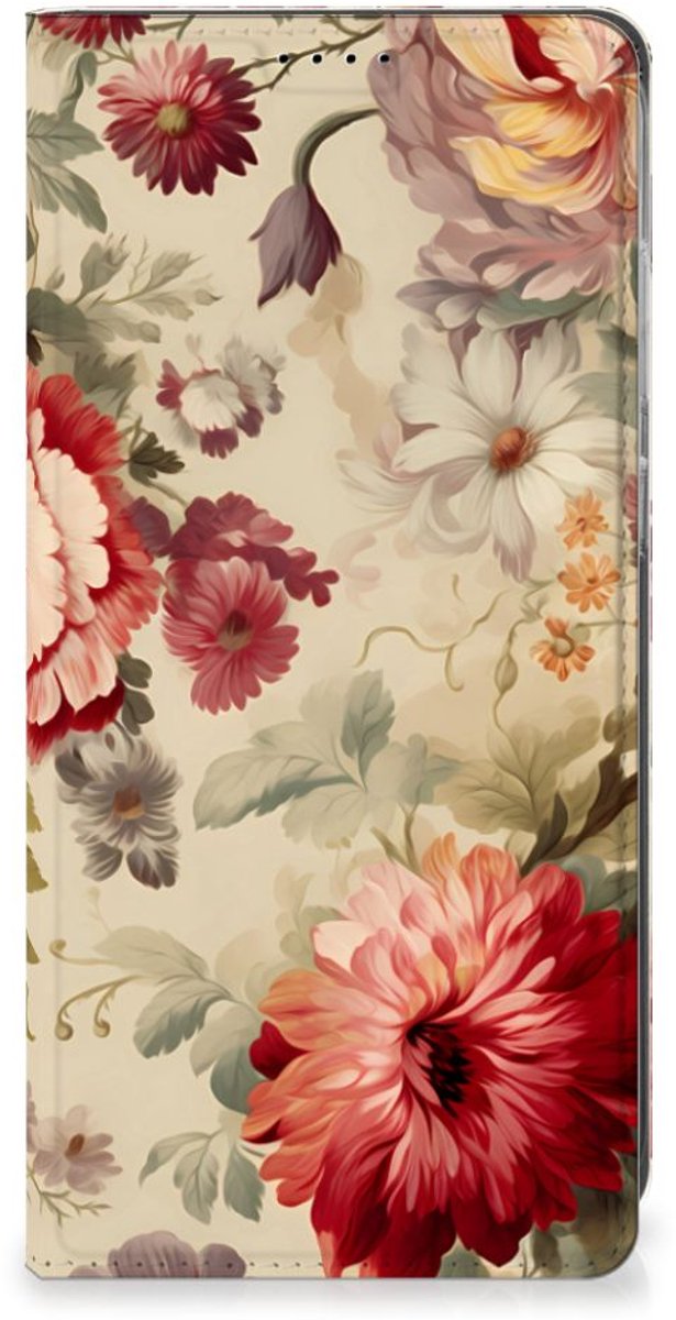 Book Case voor Smart Cover voor Samsung Galaxy S25 Plus Bloemen