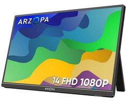 Arzopa A1S - Portable Gaming Monitor - Ingebouwde Kickstand - 60hz - 14 inch