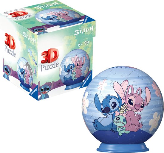 Ravensburger - Puzzle-Ball Disney Stitch - 3D Puzzelbal - 72 Stukjes | bol
