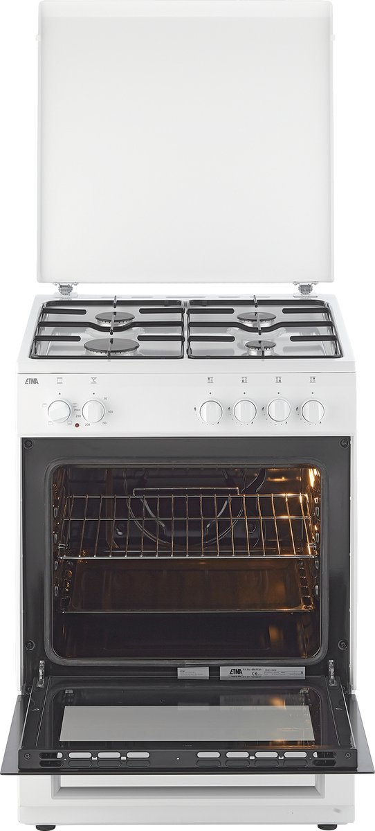 Bol.com ETNA FGV160WIT - Gas/elektro fornuis - Wit - 60 cm - Inhoud 72 liter - Energielabel A aanbieding