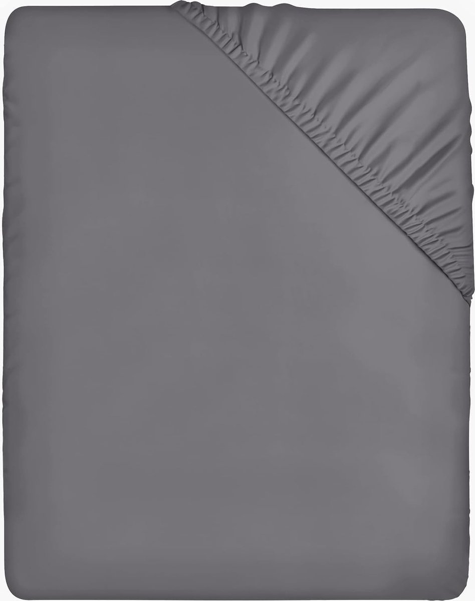 Azalia Onderlaken, 80 x 200 cm, dik matras, geborstelde microvezel, bed van 80 cm, grijs