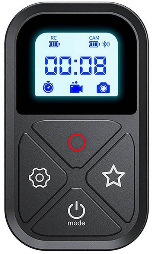 Telesin T10 Bluetooth Remote voor GoPro 13/12/11/10/9/8 actioncam - Inclusief polsband en display - Draadloze GoPro Afstandsbediening - Ook geschikt voor smartphone - Zwart