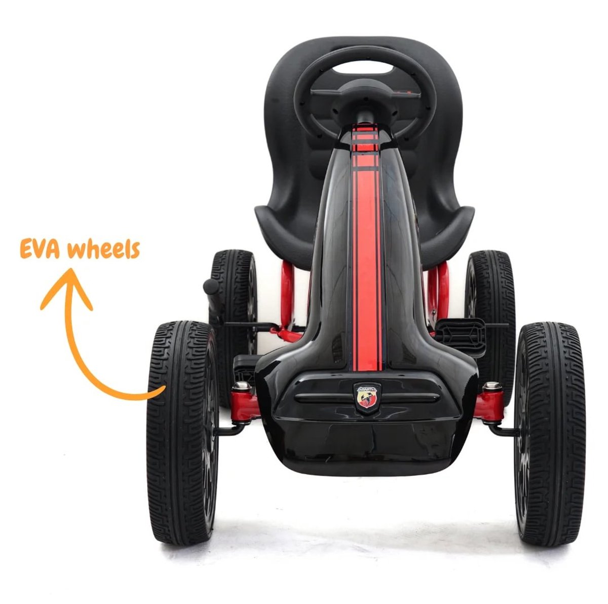 Abarth Skelter 3 tot 7 jaar – Officieel Gelicentieerde Go Kart met Skiddingmodus & EVA-Wielen – Kindervoertuig met Verstelbaar Zadel & Handrem – Zwart — afbeelding 9